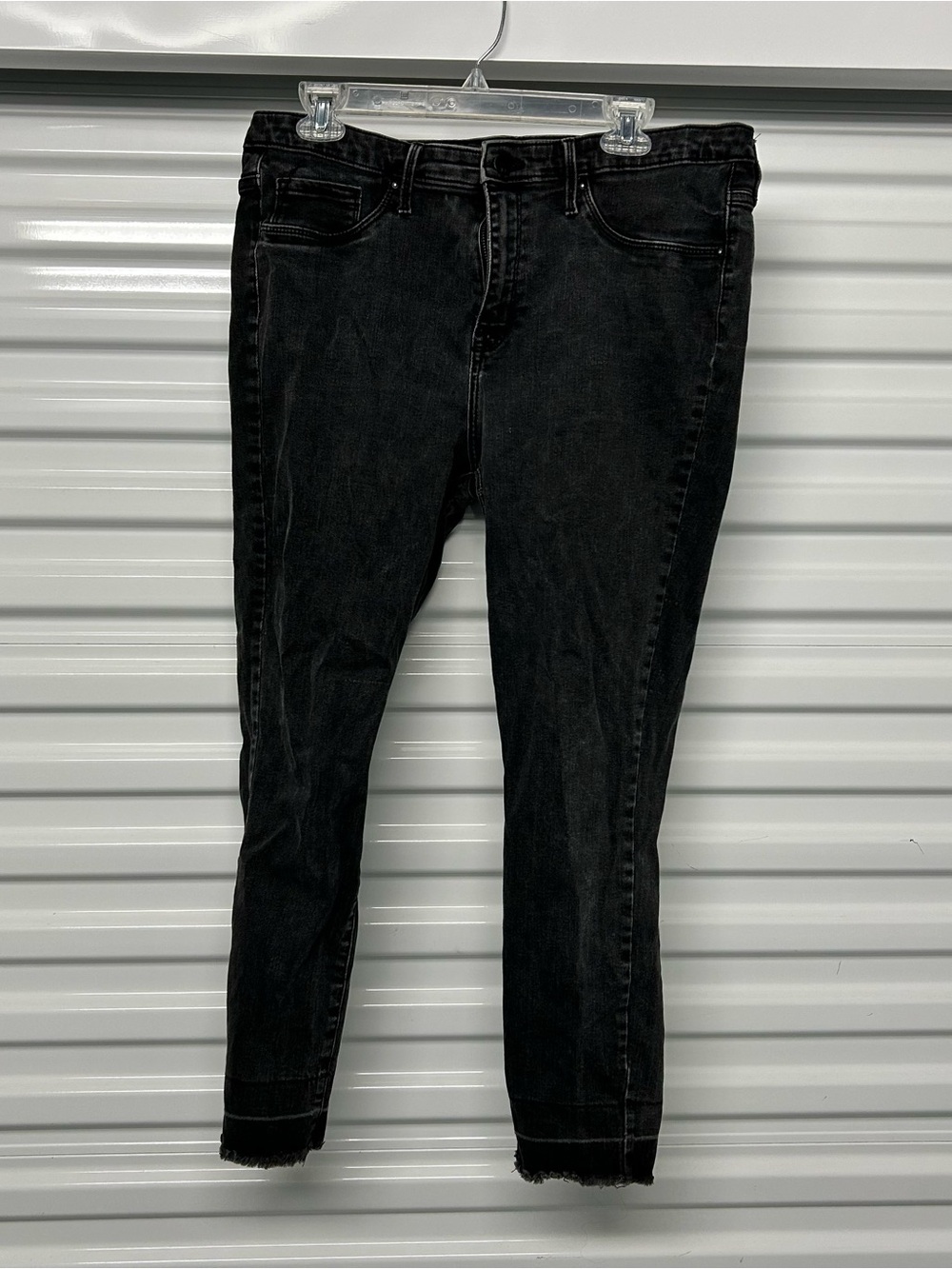 Mossimo Supply Co. Black Skinny Jeans with Raw Hem
